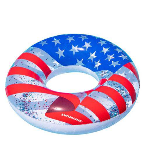 Glitter Americana Inflatable Ring | The Great Escape