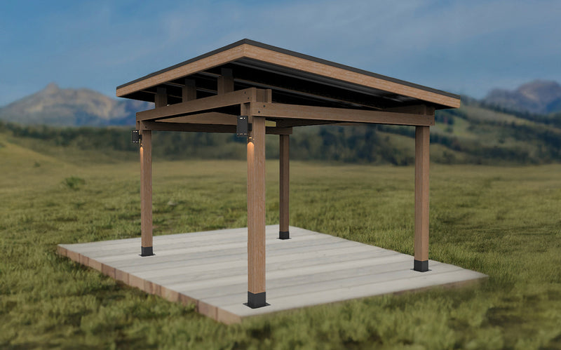 12X14 Avery Hard Top Gazebo W/ Solar Lights - The Great Escape