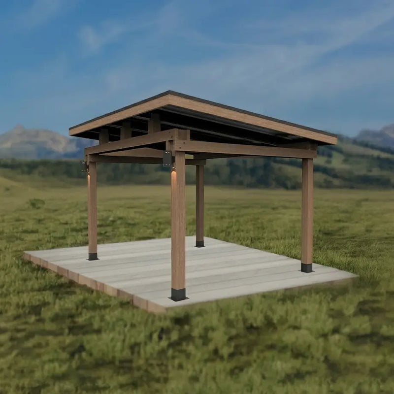 12X14 Avery Hard Top Gazebo W/ Solar Lights - The Great Escape