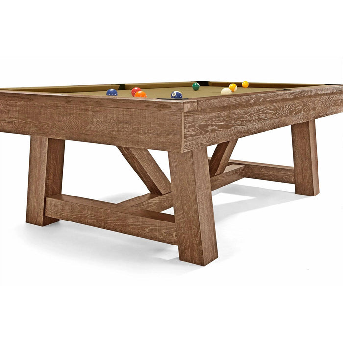 7' Brunswick Botanic Pool Table Rustic Dark Brown