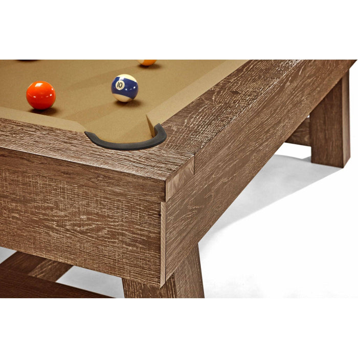 7' Brunswick Botanic Pool Table Rustic Dark Brown