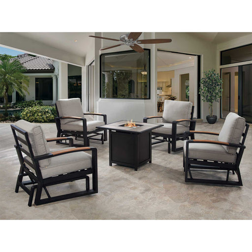 Brooke 5 Piece Glider Firepit Chat Group - The Great Escape