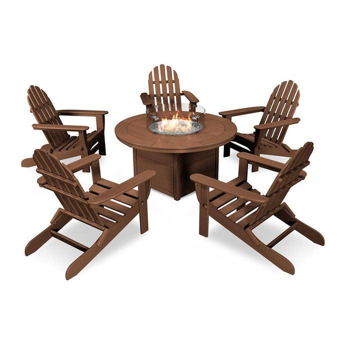 Classic Folding Adirondack 6 Piece Conversation Fire Group - The Great Escape