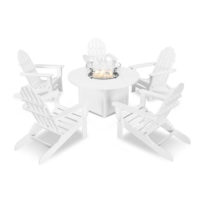 Classic Folding Adirondack 6 Piece Conversation Fire Group - The Great Escape