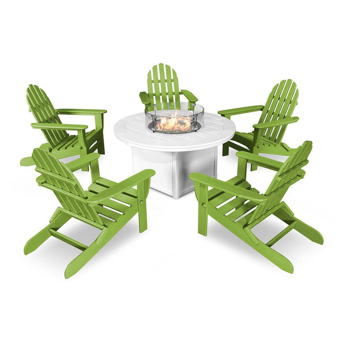 Classic Folding Adirondack 6 Piece Conversation Fire Group - The Great Escape