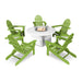 Classic Folding Adirondack 6 Piece Conversation Fire Group - The Great Escape