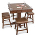 Cumberland 36"Sq Game Table w/ 4 Backless Stools - The Great Escape