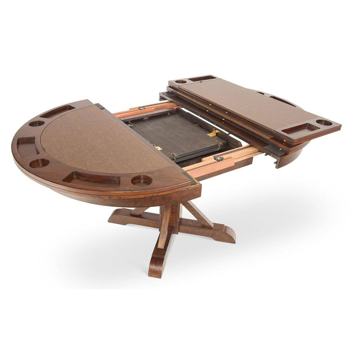 Cumberland 7 Piece Extending Oval Poker Table Set — The Great Escape