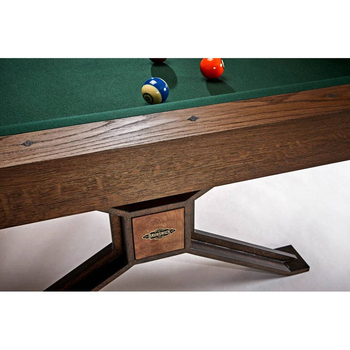 8' Brunswick Dameron Pool Table Nutmeg