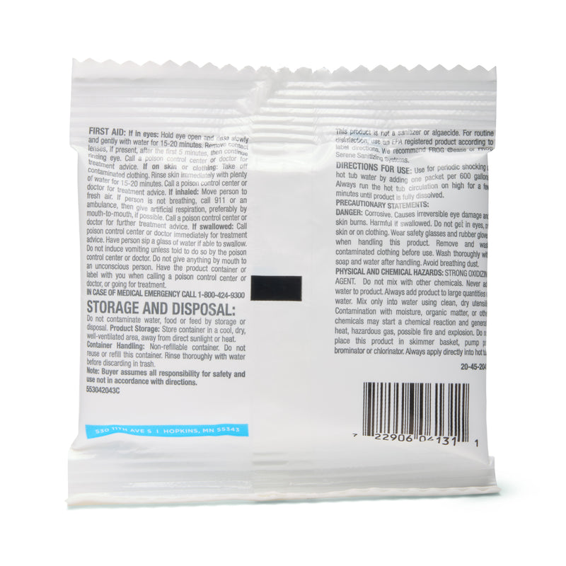 Frog maintain non-chlorine shock packet instructions The Great Escape