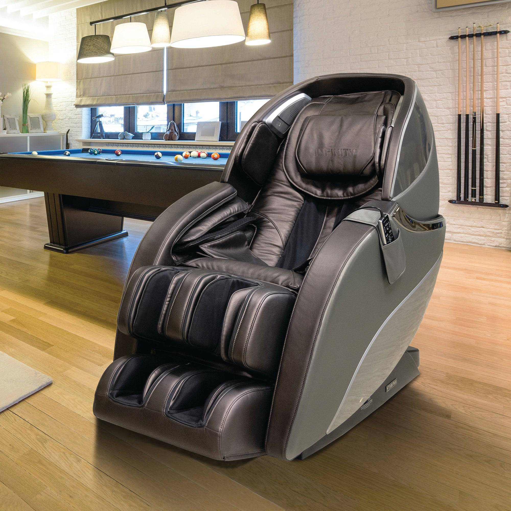 Galaxy Max 4D Massage Chair - Grey/Brown — The Great Escape