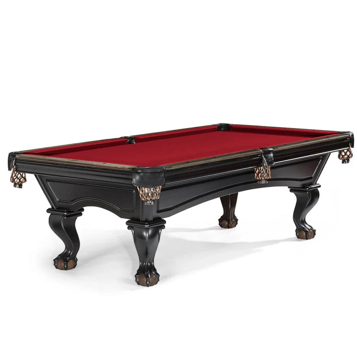 8' Brunswick Glenwood Pool Table Matte Black/Coffee - Talon Ball & Claw Leg