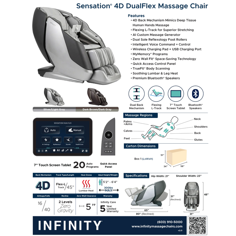 Sensation 4D DualFlex Massage Chair - The Great Escape