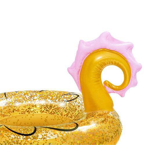 Inflatable Glitter Seahorse Ring - The Great Escape