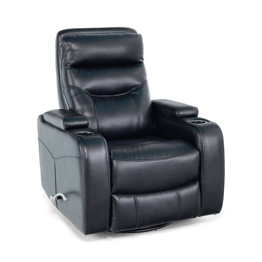 Jordyn Black Swivel Rocker Recliner - The Great Escape