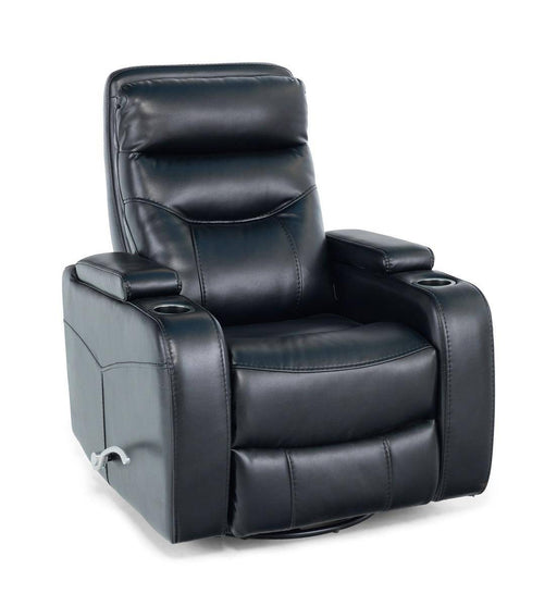 Jordyn Black Swivel Rocker Recliner - The Great Escape