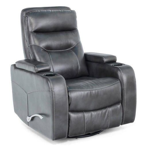Jordyn Grey Swivel Rocker Recliner - The Great Escape