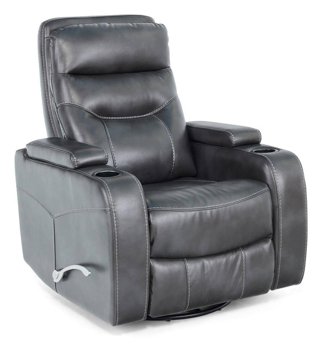 Jordyn Grey Swivel Rocker Recliner - The Great Escape