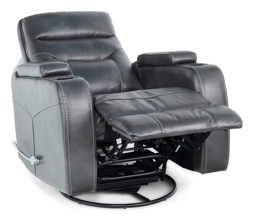 Jordyn Grey Swivel Rocker Recliner - The Great Escape