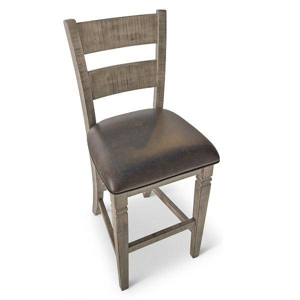 Kingston 30" Stationary Barstool - Rustic Grey - The Great Escape