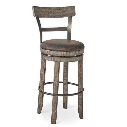 Kingston 30" Swivel Barstool - Rustic Grey - The Great Escape