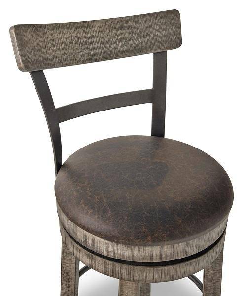 Kingston 30" Swivel Barstool - Rustic Grey - The Great Escape