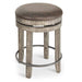 Kingston Backless Swivel Stool - Rustic Grey - The Great Escape