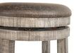 Kingston Backless Swivel Stool - Rustic Grey - The Great Escape