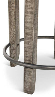 Kingston Backless Swivel Stool - Rustic Grey - The Great Escape
