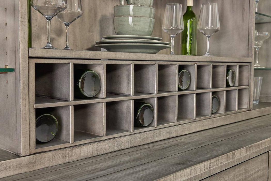 Kingston Buffet & Hutch Back Bar in Rustic Grey - The Great Escape