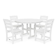 Lakeside 5 Piece Round Farmhouse Dining Set - The Great Escape
