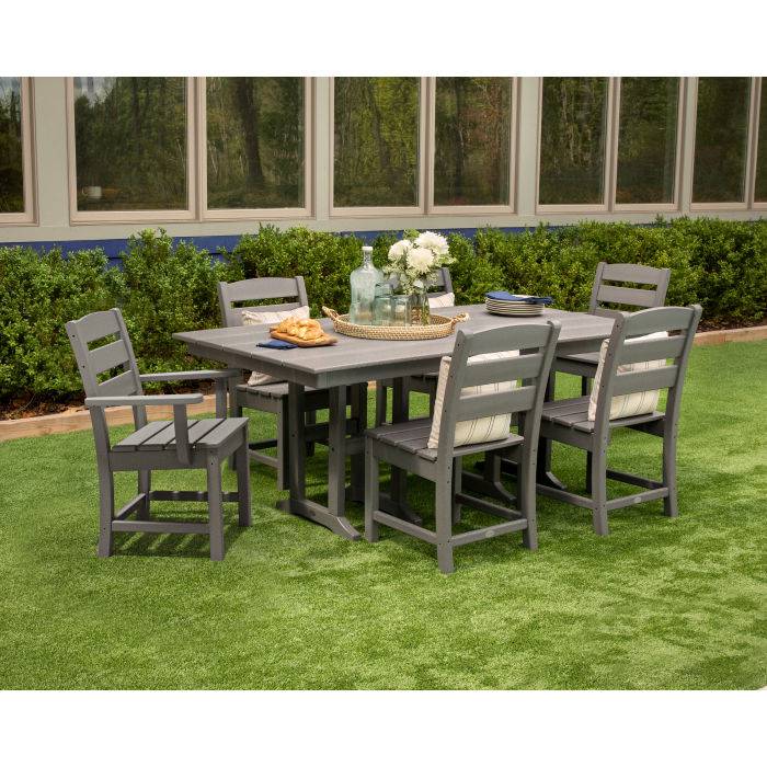 Lakeside 7 Piece Farmhouse Dining Set - The Great Escape