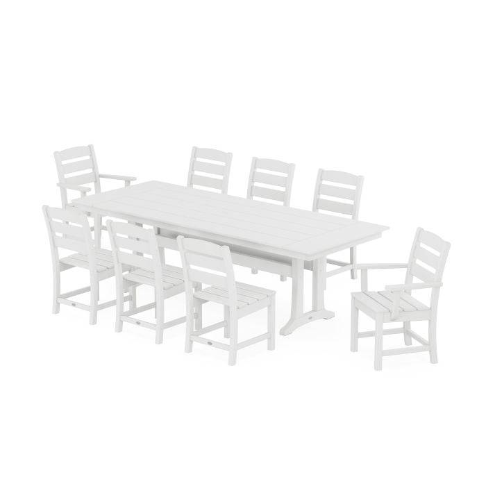 Lakeside 9 Piece Farmhouse Dining Set - The Great Escape