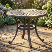 Mayfair 24" Round Desert Bronze Tea Table - The Great Escape