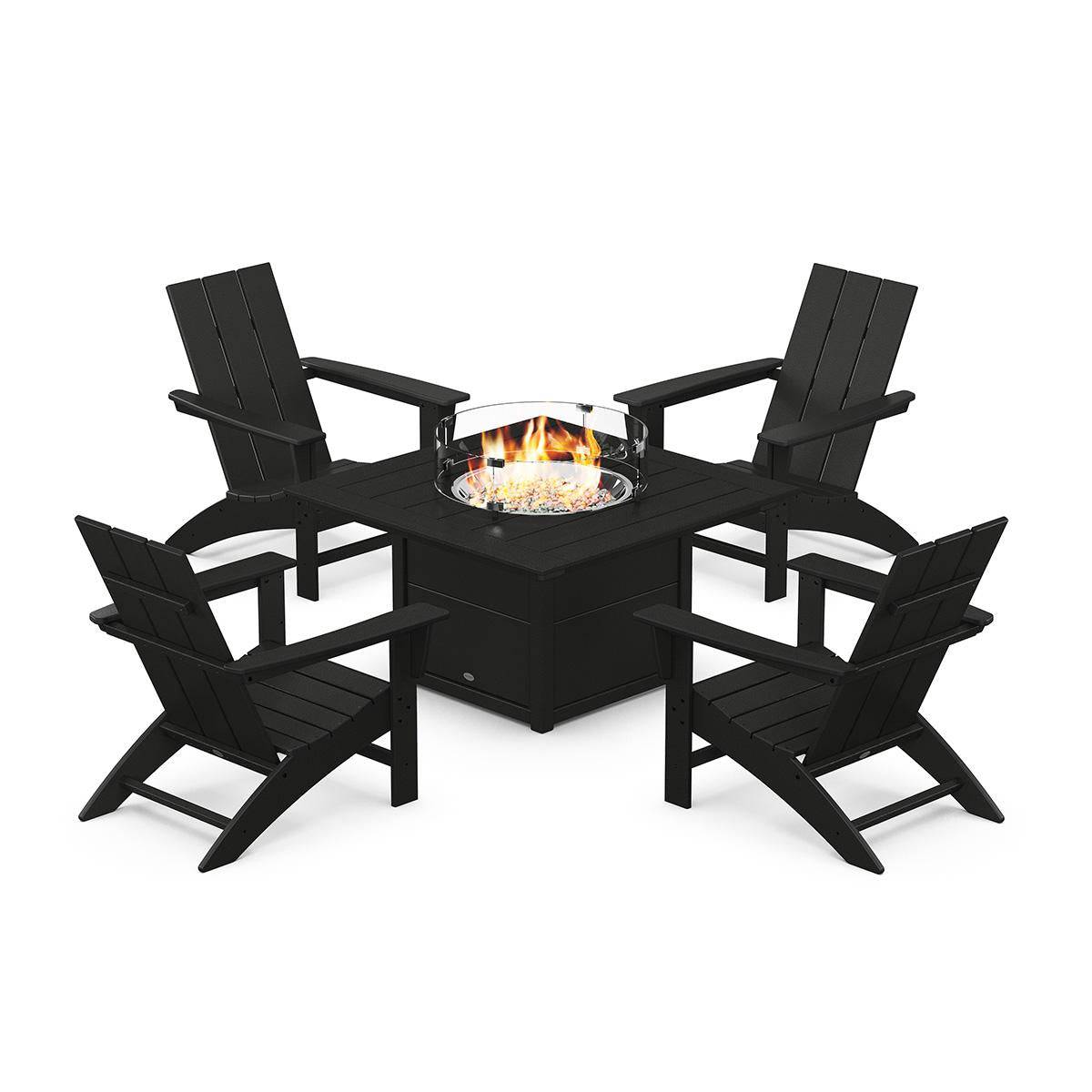 Modern Adirondack 5 Piece Conversation Fire Group The Great Escape