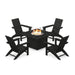 Modern Adirondack 5 Piece Conversation Fire Group - The Great Escape