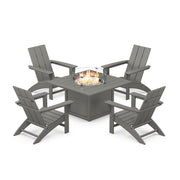 Modern Adirondack 5 Piece Conversation Fire Group - The Great Escape