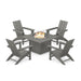 Modern Adirondack 5 Piece Conversation Fire Group - The Great Escape