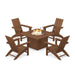 Modern Adirondack 5 Piece Conversation Fire Group - The Great Escape