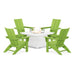 Modern Adirondack 5 Piece Conversation Fire Group - The Great Escape