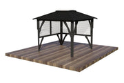 Napa Louvered Gazebo W/ Side Bar & 2 Barstools - The Great Escape