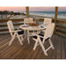 Nautical Folding Highback 5 Piece Farmhouse Dining Set - The Great Escape