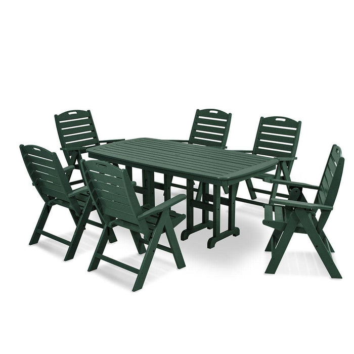 Nautical Folding Highback 7 Piece Dining Set - The Great Escape