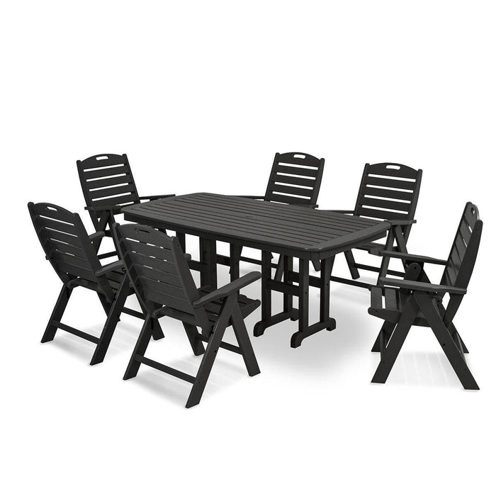 Nautical Folding Highback 7 Piece Dining Set - The Great Escape