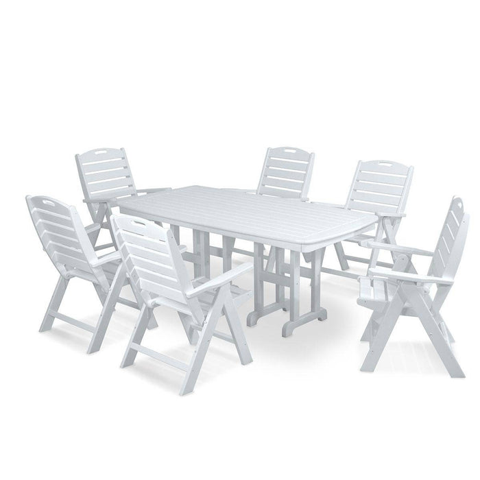 Nautical Folding Highback 7 Piece Dining Set - The Great Escape