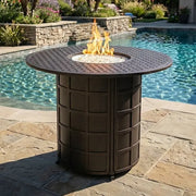 Newport 54" Bar Height Fire Table W/ Lid - The Great Escape