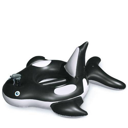 Orca Inflatable Water Ride On W/ Water Gun - The Great Escape