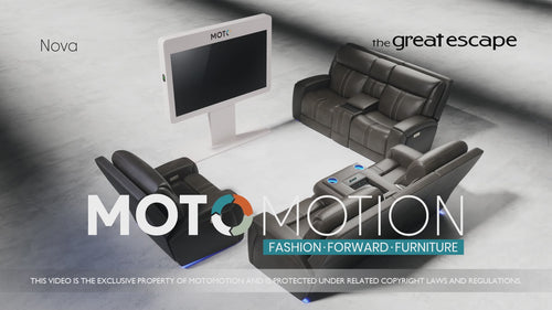 Moto Motion Nova Immersive Audio Sofa Group Features and Benefits Video - The Great Escape