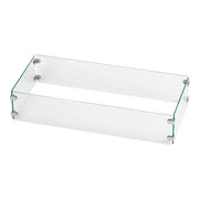 Rectangle Firepit Glass Wind Guard - The Great Escape