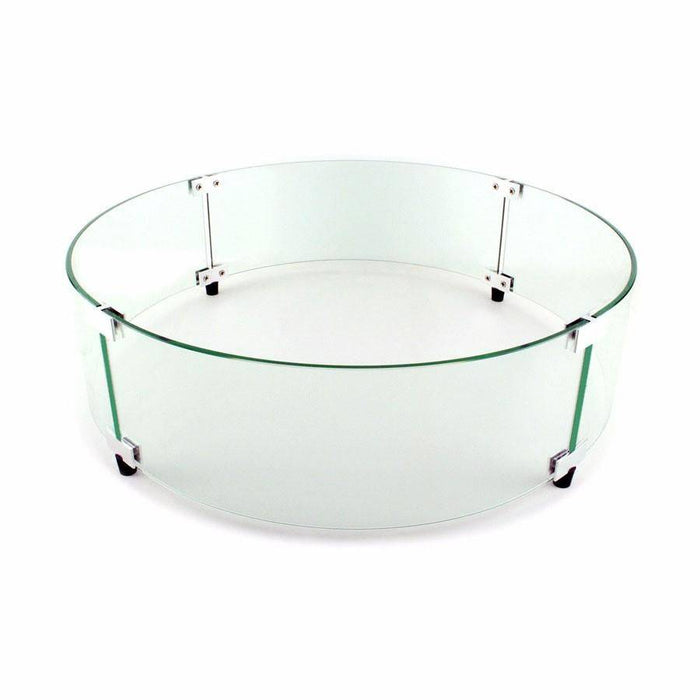 Round Firepit Glass Wind Guard - The Great Escape